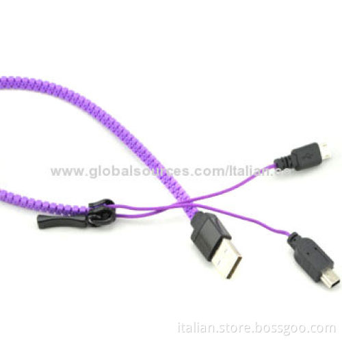 2-in-1 Universal USB Cable with Zip